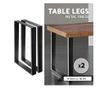 Set 2 picioare masa,72 cm H x 60 cm L Profil Lat , Vopsire in camp electrostic, FInisaje Premium , BalustradeTM, Metal Negru