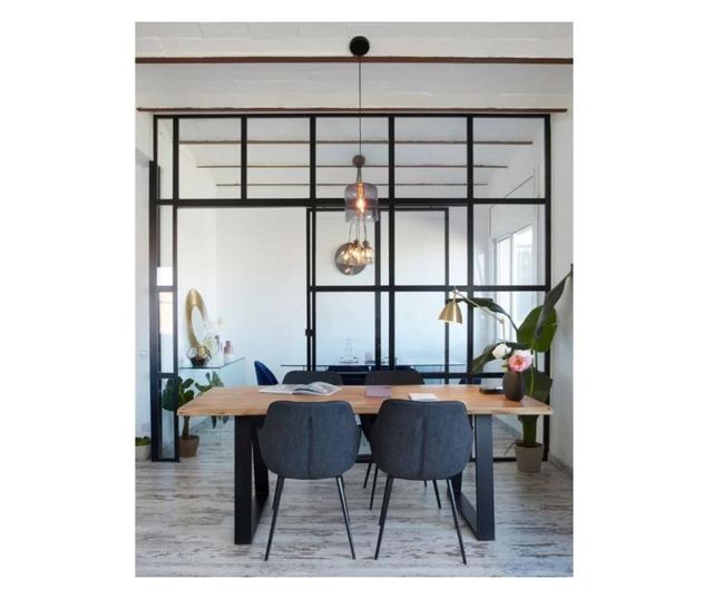 Set 2 picioare masa stil scandinav Trapez, 72 cm H x 50 cm L , Profil Lat, Vopsire in camp electrostic, Finisaje Premium, Balust