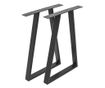 Set 2 picioare masa stil scandinav Trapez, 72 cm H x 50 cm L , Profil Lat, Vopsire in camp electrostic, Finisaje Premium, Balust