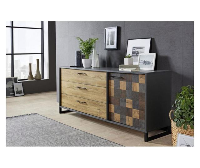 Set 2 picioare Stil Scandinav noptiera & comoda ,18 cm H x 45 cm L, Vopsire in camp electrostic, Finisaje Premium , BalustradeTM