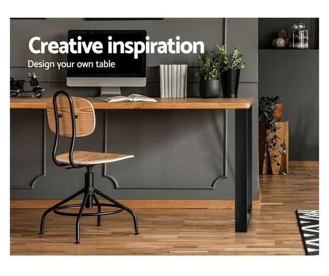 Set 2 picioare masa stil scandinav,72 cm H x 50 cm L , Profil Lat , Vopsire in camp electrostic, FInisaje Premium , BalustradeTM