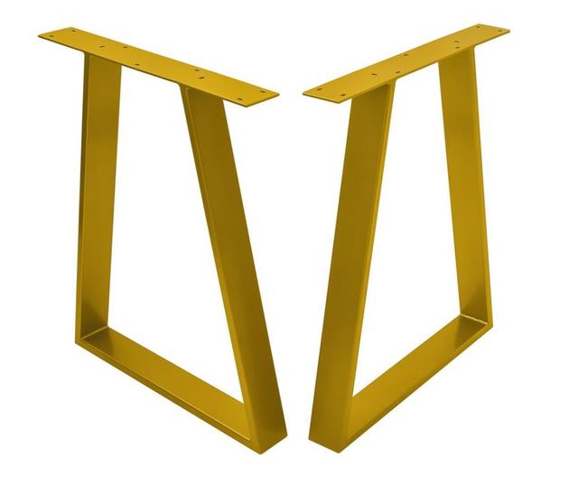 Set 2 picioare masa stil scandinav Tapez, 72 cm H x 50 cm L , Profil Lat, Vopsire in camp electrostic, Finisaje Premium, Balustr