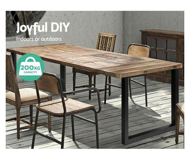 Set 2 picioare masa stil scandinav,72 cm H x 50 cm L , Profil Lat , Vopsire in camp electrostic, FInisaje Premium , BalustradeTM