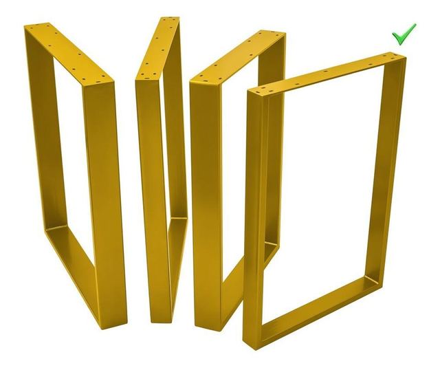 Set 2 picioare masa stil scandinav,72 cm H x 50 cm L , Profil Lat , Vopsire in camp electrostic, FInisaje Premium , BalustradeTM