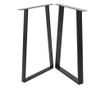 Set 2 picioare masa Bar stil scandinav Trapez, 100 cm H x 50 cm L x 6 cm Profil Lat, Vopsire in camp electrostic, Finisaje Premi