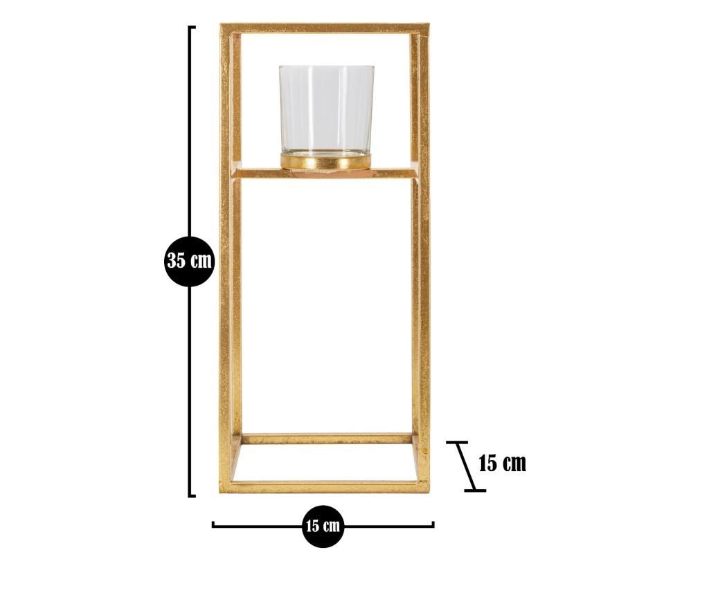 Suport pentru lumânare Elegant cm 15x15x35 - 2