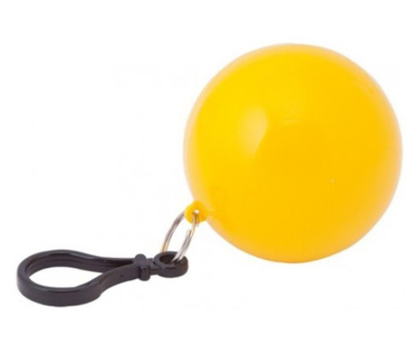 Жълто пластмасово пончо с топка дъждобран