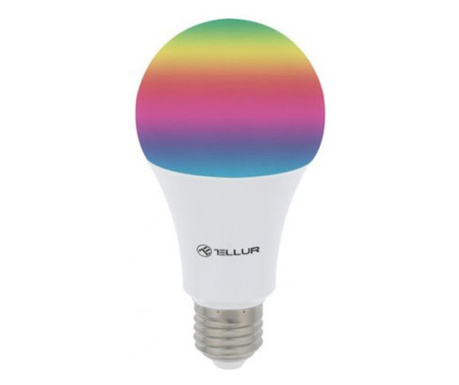 Bec WiFi Tellur, E27, 10W, lumina alba/calda/RGB, reglabil