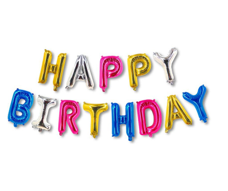 Balon 3D "La mulți ani" - multicolor