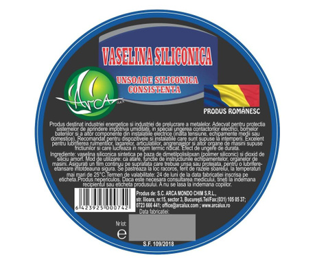 Vaselina siliconic, ARCA LUX 250 GR