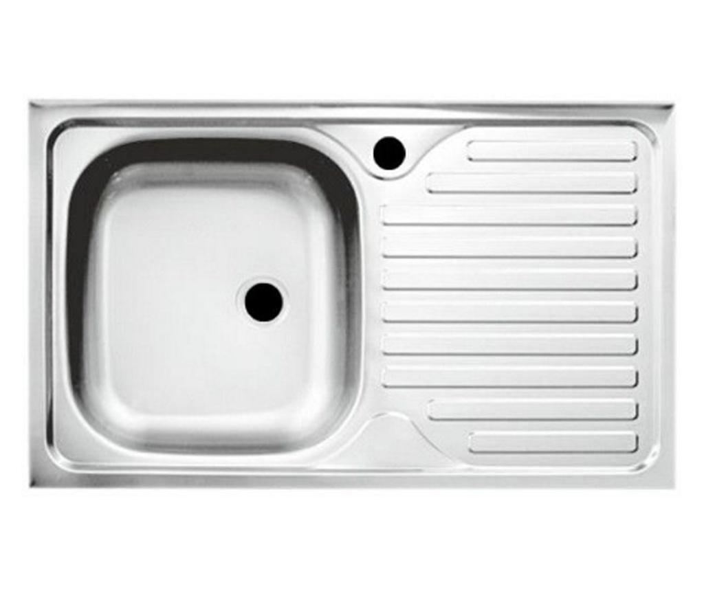 Set, masca chiuveta wenghe, raulconstruct, 80x50x 80 cm, chiuveta anticalcar, baterie lebada flexibila si sifon scurgere - 3