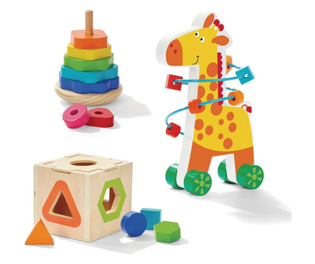 Set drvenih edukativnih igračaka