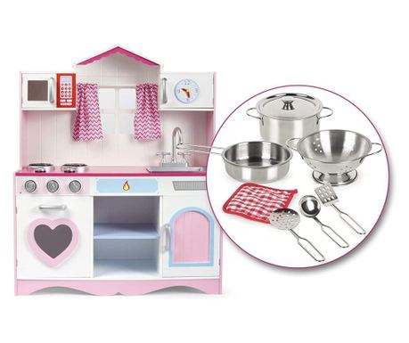 Igračka kuhinjski set s metalnim posudama