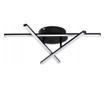 Lustra led plafoniera modena tivoli 27w 50cm negru