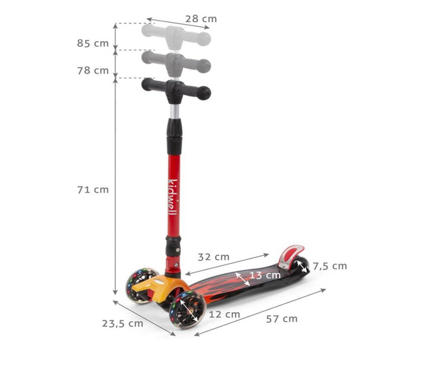 Trotineta copii kidwell vento flame