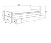Детско легло, бяло с чекмеджета INTERBEDS BARTEK 200 X 90см