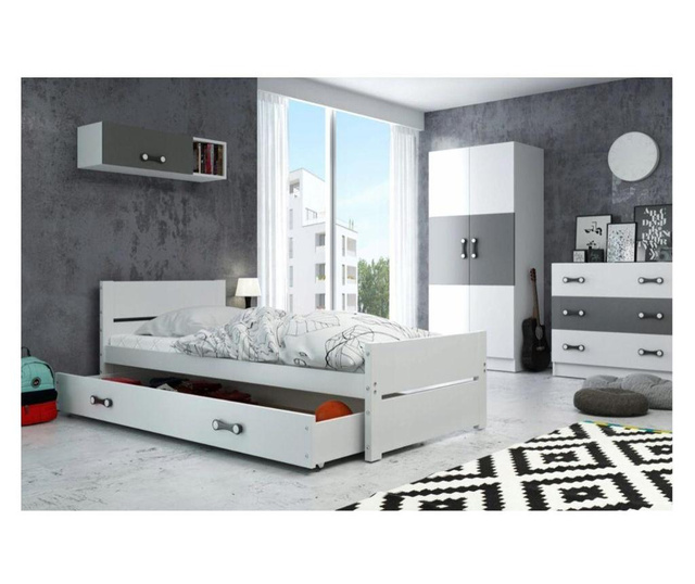 Детско легло, бяло с чекмеджета INTERBEDS BARTEK 200 X 90см