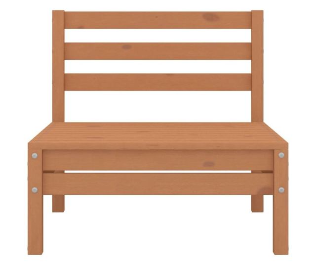 Canapele de mijloc de grădină 4 buc. maro miere lemn masiv pin