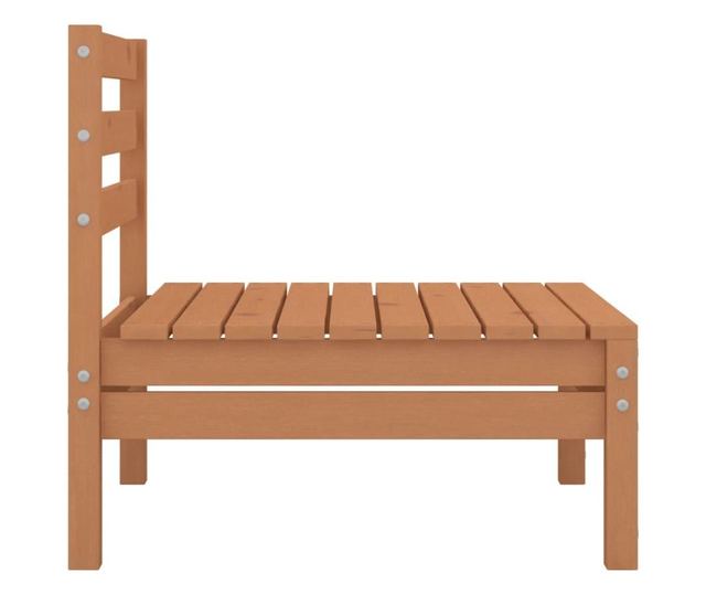 Canapele de mijloc de grădină 4 buc. maro miere lemn masiv pin