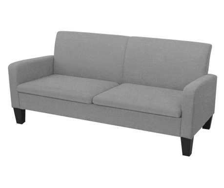 2-dijelni set sofa od tkanina svjetlosivi