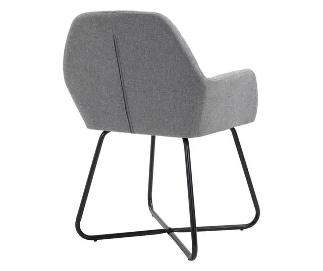 Jedilni stoli 2 kosa svetlo sivo blago