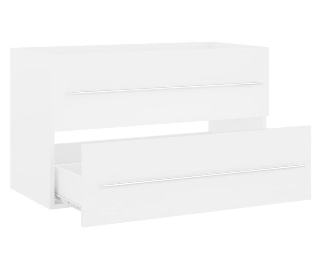 Ormarić za umivaonik bijeli 80 x 38,5 x 48 cm od iverice - 2