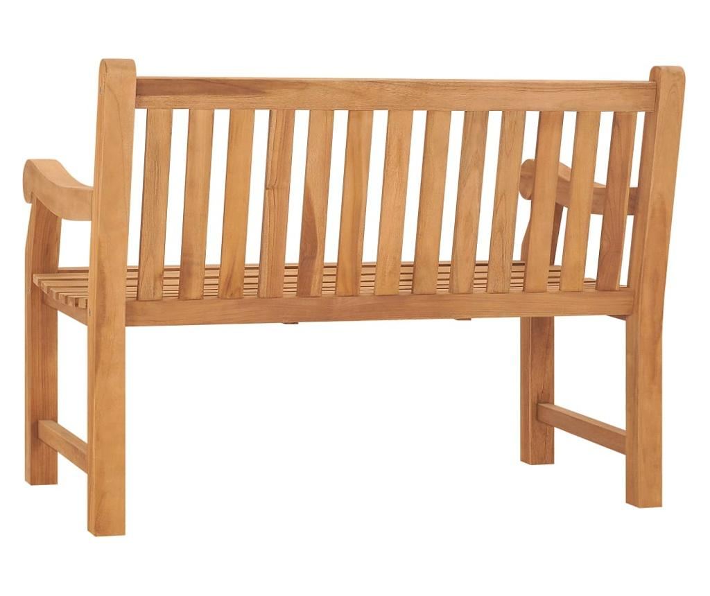 Vrtna klupa 114 cm od masivne tikovine - 4