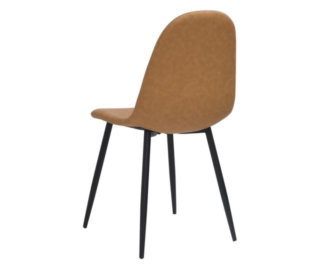 Stolice za kuhinju, 4 kom., smeđe, 45x54,5x87 cm, ekološka koža