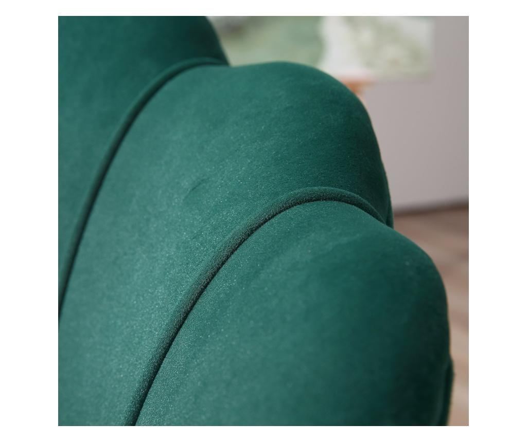 HOMCOM Vintage Fotel Zöld Bársony Dizájnnal, Hálószoba Nappali Szék - 8