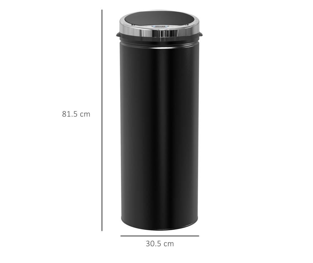 HOMCOM Cos de gunoi Automat cu Senzor cu Infrarosii de 50L din Otel si ABS - 3