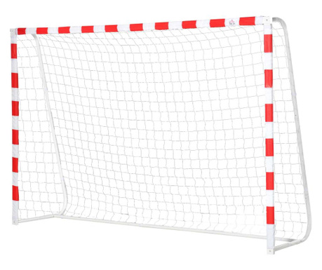 HOMCOM Plasa de fotbal Poarta de fotbal si fotbal teren mic Adulti si copii 302x83x201cm