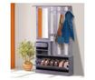 Homcom Garderoba pentru Intrare, cu Oglinda, Cuier si Pantofar Reglabil, Gri ciment, 90x22x116 cm