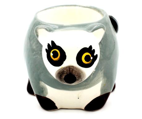 Υποστήριγμα αυγού από κεραμικό γκρι λεμούριο