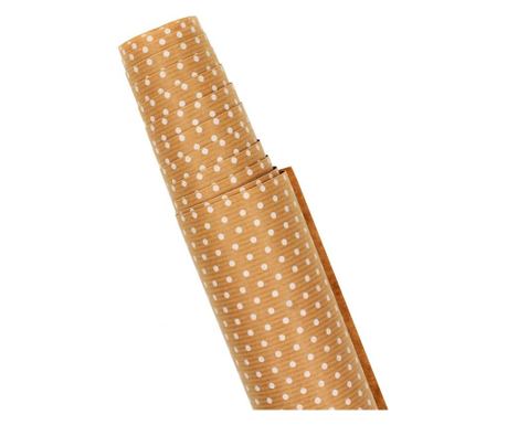 Χαρτί περιτυλίγματος δώρων Kraft Vintage 200x70 εκ λευκές κουκκίδες