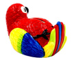 Pusculita papagal din ceramica multicolor