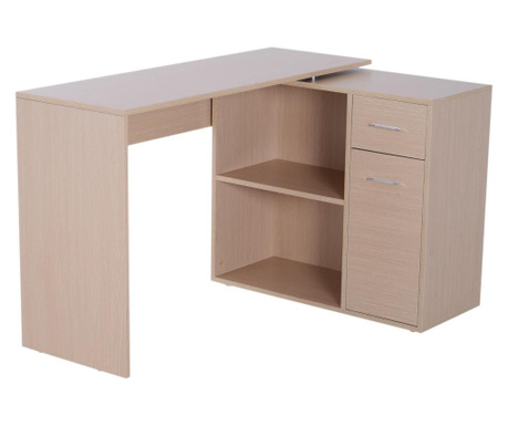 desk L shape size: L117*W82*H74cm;Straight size:L173*W39.8*H74cm;Material: particleboard; Homcom, Particle Board, 129x49x21 cm