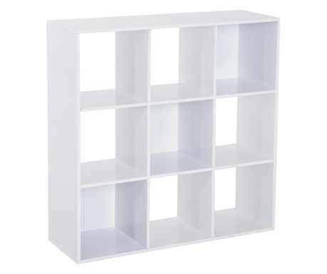 Homcom Librarie Alba Moderna 6 Compartimente 91 X 91 30 Cm