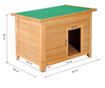Pawhut Cusca Pentru Caini Impermeabila Pentru Extern Din Lemn De Brad, 85x58x58cm