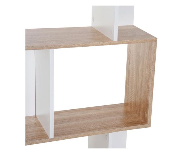 Homcom Librarie De Perete Moderna 5 Rafturi In Lemn Alb, 60x24x184.5cm