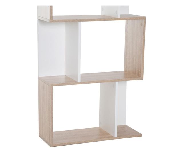 Homcom Librarie De Perete Moderna 5 Rafturi In Lemn Alb, 60x24x184.5cm