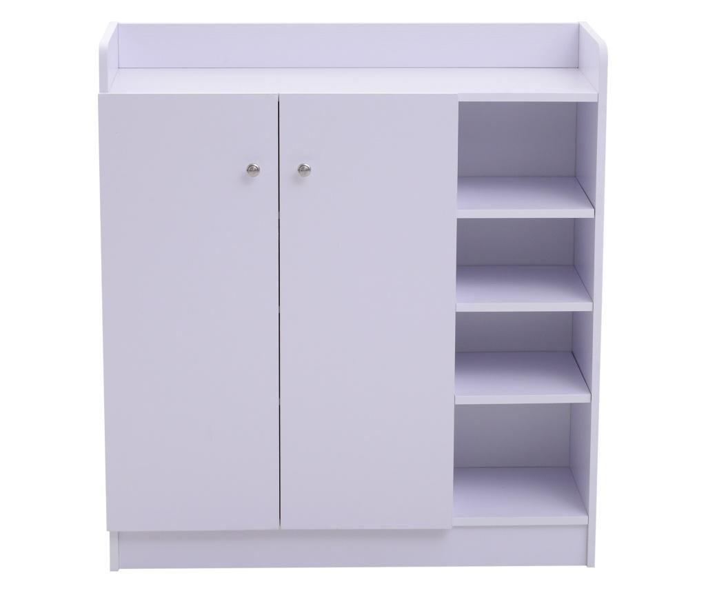 Pantofar cu rafturi, 83x30x90cm, alb - 4