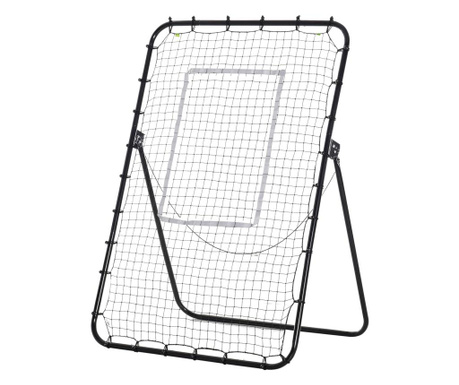 HOMCOM Plasa de fotbal Rebounder pliabila cu tinta si Unghi reglabil HOMCOM