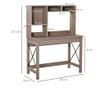 HOMCOM Wooden Desk with Bookshelf for Room