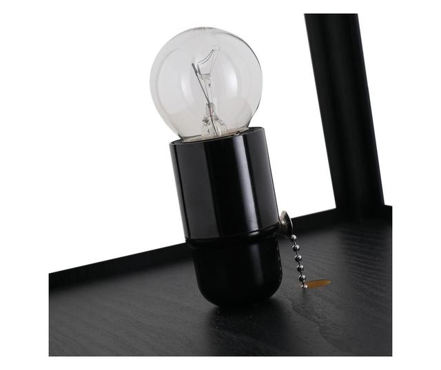 Homcom Lampa Pom Moderna Cu Librarie 3 Niveluri Negru 26 X 26 X 160 Cm