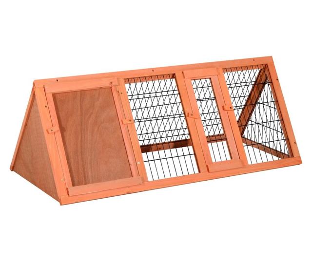 Pawhut Cusca Pentru Iepuri Din Lemn De Brad, 118x50x45cm