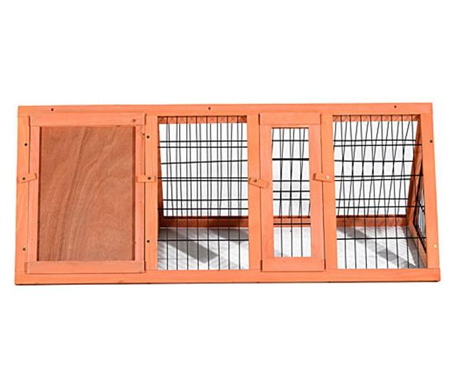 Pawhut Cusca Pentru Iepuri Din Lemn De Brad, 118x50x45cm