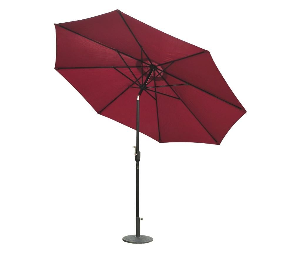 Outsunny Umbrela De Gradina Inclinabila 3x2.45m In Poliester Impermeabil, Rosu Bordeaux - 3
