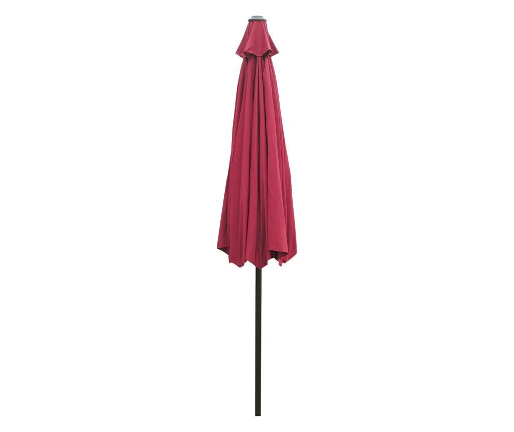 Outsunny Umbrela De Gradina Inclinabila 3x2.45m In Poliester Impermeabil, Rosu Bordeaux - 6