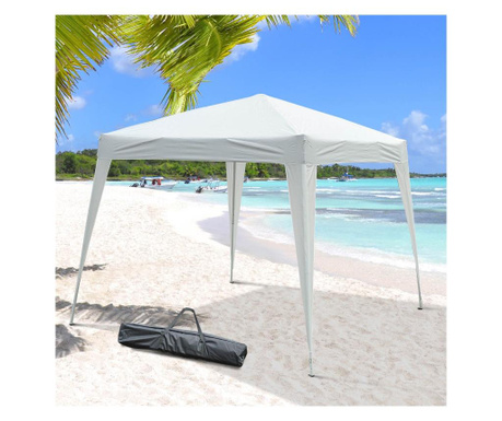 Outsunny Gazebo Pop-up Impermeabil Alb, 3x3m