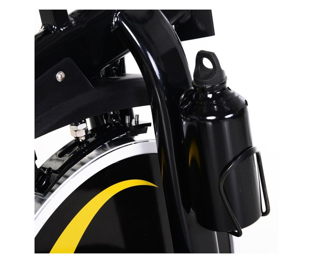 Homcom Bicicleta Fitness Rezistenta Magnetica, Inaltime 104.5-117acm,negru Si Galben